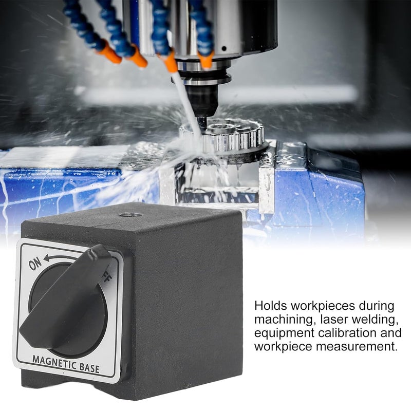 Fockety Magnetic Base Holder Bed, 33lb M5 Threaded Dial V Indicator Magnetic Holder Bed On Off Switch Holding Power, Magnetic Base Stand for Digital Dial Indicator Gauge - Image 2